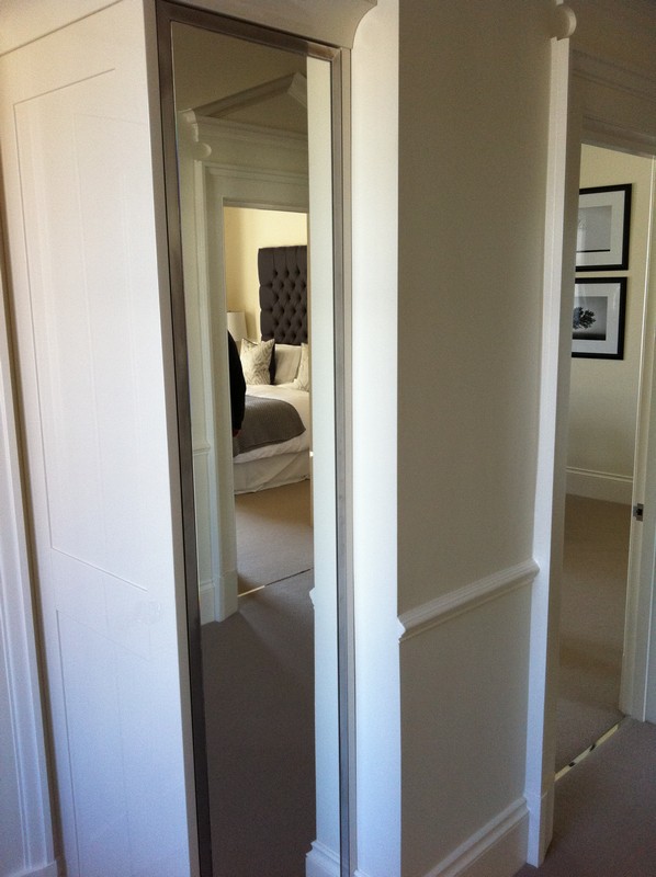 Full-length wardrobe mirror fitted in Merton home